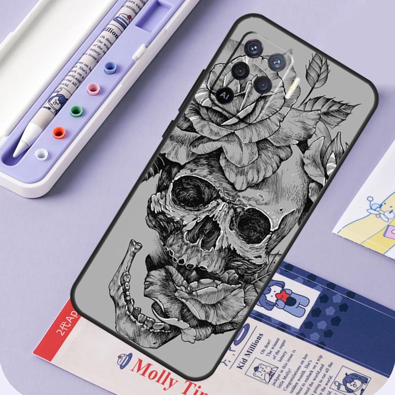 

Gothic Skull For Oppo A60 A80 A40 A94 A74 A54 A15 A18 A38 A58 A78 A98 A16 A76 A96 A57 A17 A77 A5 Pro Case OPPO A57 5G