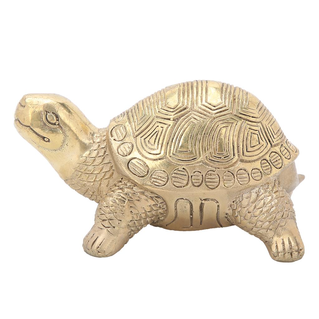 Desktop Decoration Brass Tortoise Statue Home Office Decorative Collectible Gifts Craft