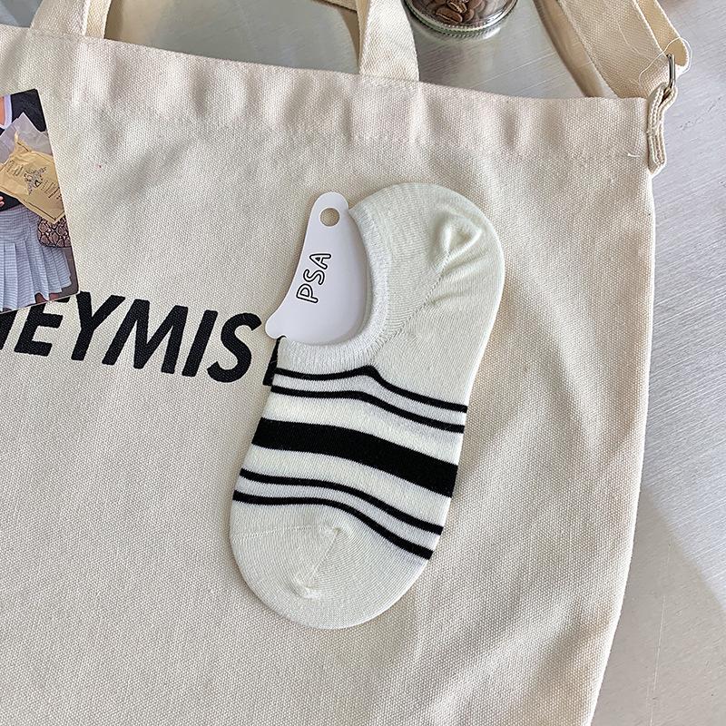 

Полосатые носки, Женские носки-лодочки, Модные хлопковые носки, Летние тонкие, Короткие черно-белые носки для колледжа, Весенне-летние невидимые носки 1 pair