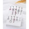 Bobisty14G Belly Button Bars for Women Surgical Steel Belly Bar CZ Butterfly Snake Clicker Navel Ring Body Piercing Jewellery