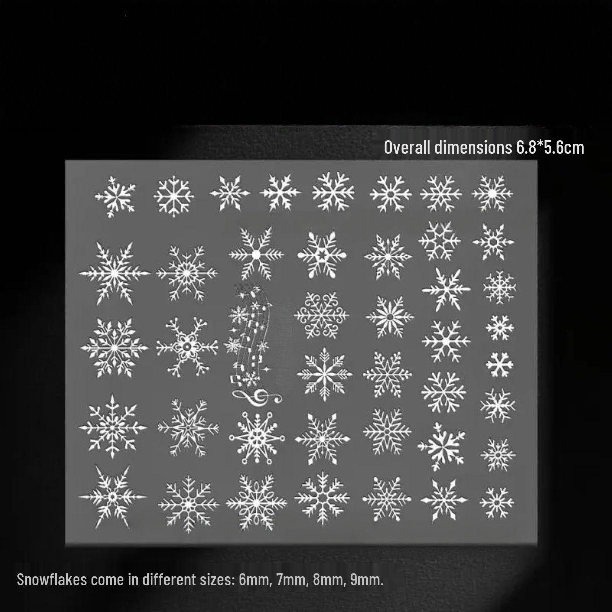Clear Silicone Snowflake Nail Art Molds - High-Transparency Embossed Design
