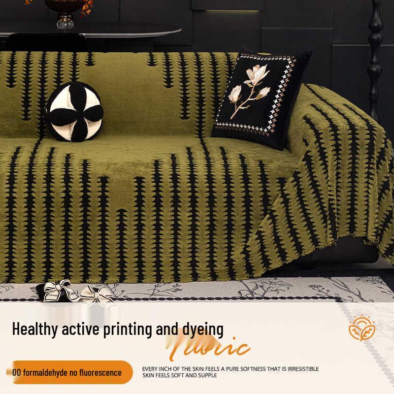2025 High-End Plush Sofa Towel: Full-Wrap Thickened Cover for Spring & Autumn