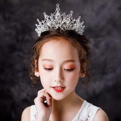 Funkelnde Prinzessinnenkronen Luxuriöses Design Strass-Diadem Halsketten-Set Hochzeitszeremonie