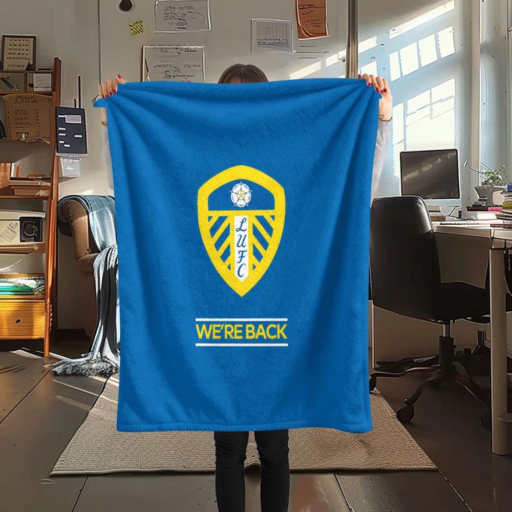 1PC Leeds United Patterned Flannel Blanket Suitable For All Seasons for Home Decor Warmth and Comfort Gifts Holiday Present