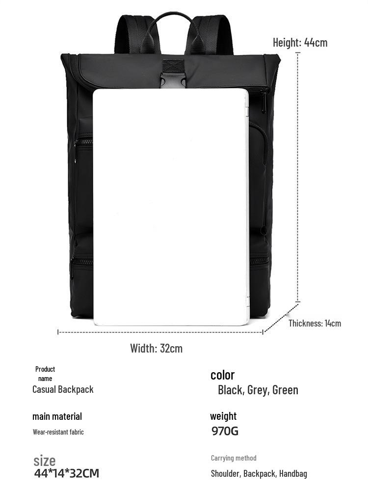 2025 Men's Large Capacity Casual Laptop Backpack for College and Commuting