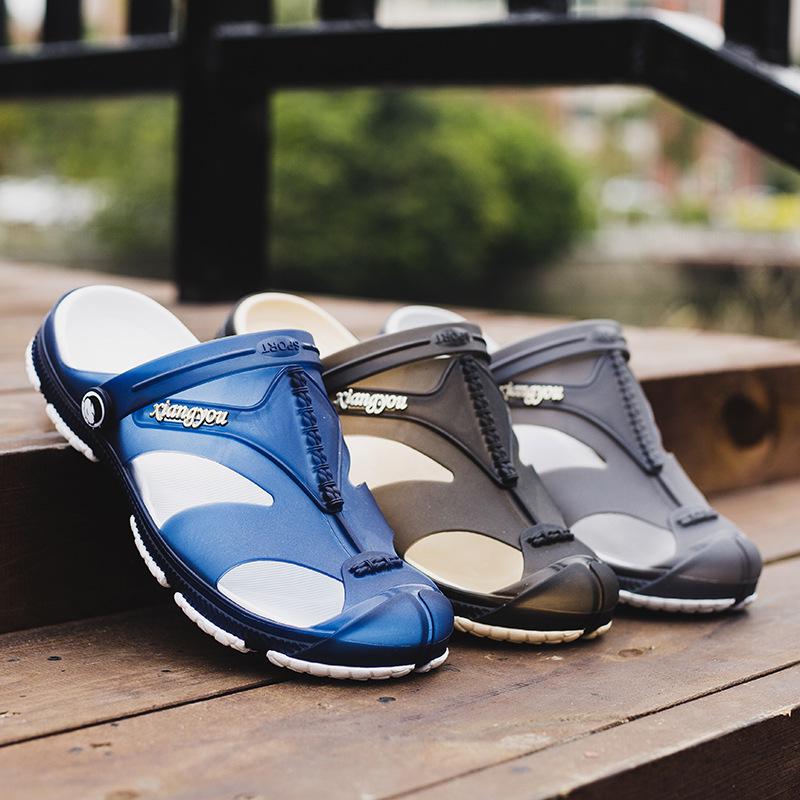 Pánské Velké Velikosti Protiskluzové Vnitřní Koupelnové Ploché Pantofle Jaro Léto Venkovní Plážové Baotou Pantofle