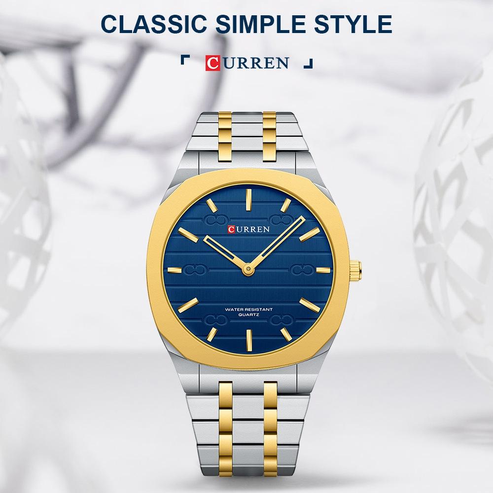 CURREN Fashion Brand Thin Quartz Watch Simple Personalized Colors Wristwatches Waterproof Clock