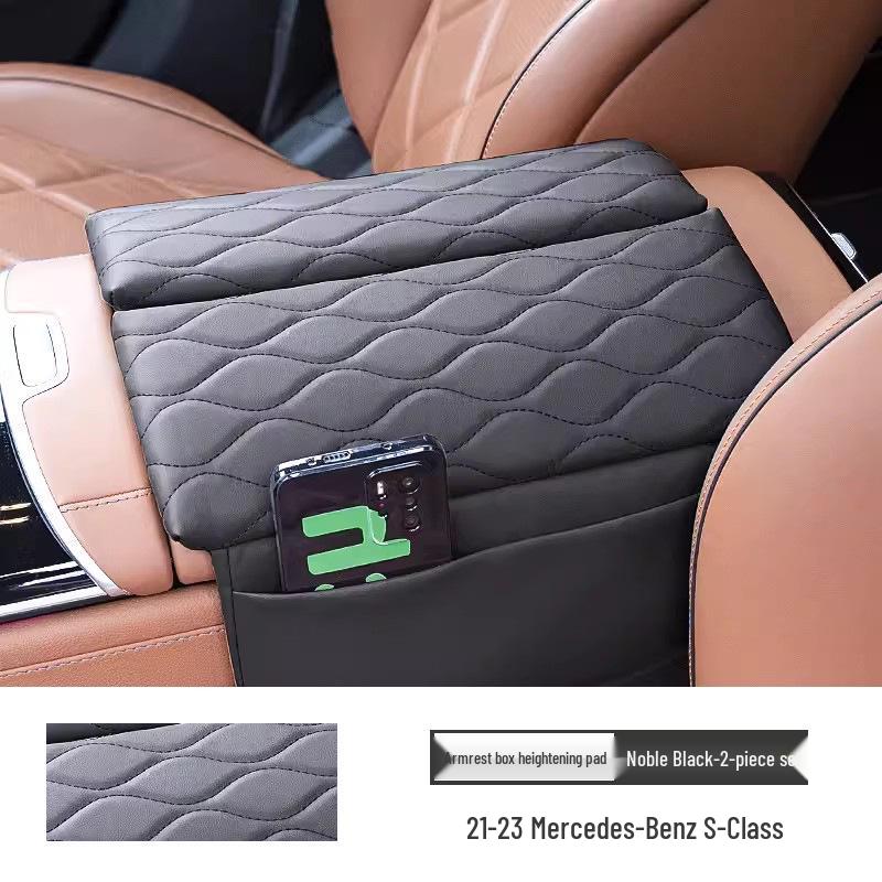 Mercedes Armrest Box Protective Pad Cover for E300, LC2600L, and GLC300L Decoration.