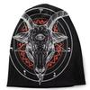 Black Metal Baphomet Satan Diable Casquette Magique Démon Chèvre Lucifer Unisexe Imprimé Punk Hip hop Rock Hipster Automne Hiver Crâne Bonnet Bonnet Chaud