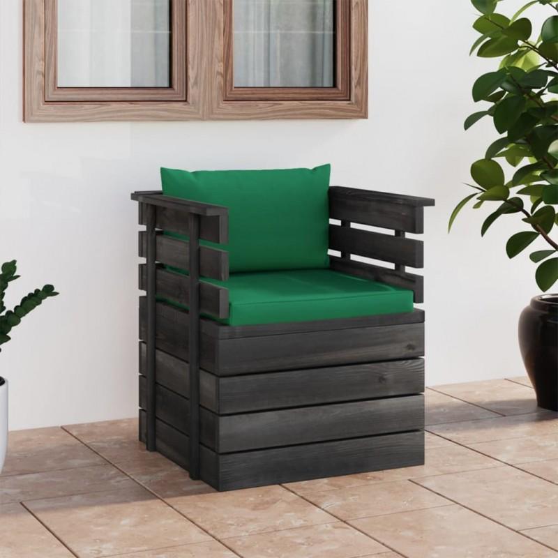 Day and Night - Day and Night Garden Armchair with Pine Wood Cushions