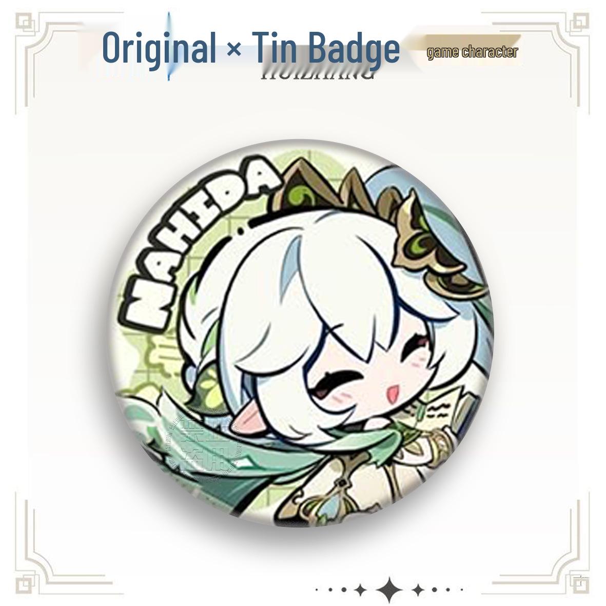 

Набір значків персонажів Genshin Impact: Фуріна, Нахіда, Скарамуш, Невіллет, Сяо, Ху Тао, Лінетт, Ліні. 58mm Silver Glossy Badge