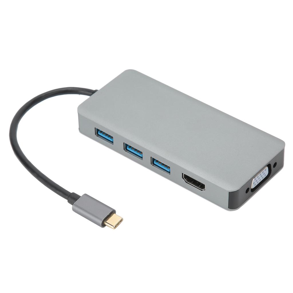 Hub-Adapter TypC auf HDMI-Kabel VGA-Konverter USB B0504 für Heim- und Büro-Monitor