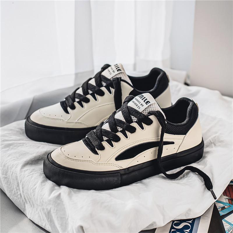 

2025 нишевая мужская обувь на каждый день весенняя новая обувь для скейтборда мужская универсальная повседневная студенческая обувь мужская трендовая обувь белая обувь 39 чёрный