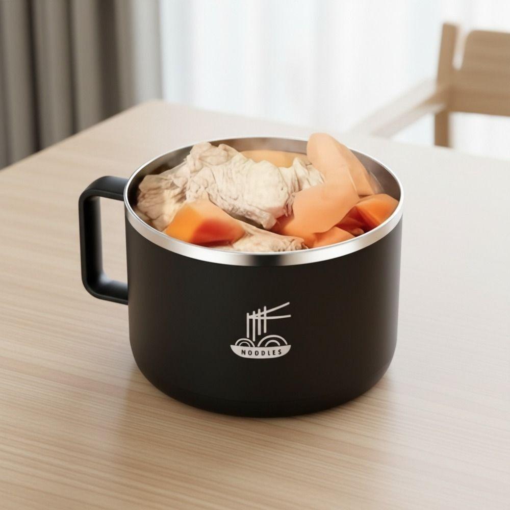 1500ML Ramen Bowl Insulated Food Container Multi-functional Student Lunch Box Home