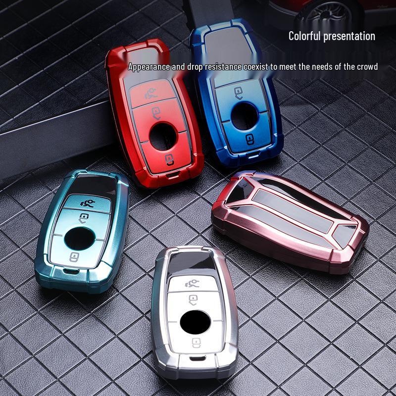 Mercedes Key Fob Cover for E-Class, C-Class, GLB, A200, and S350 Models