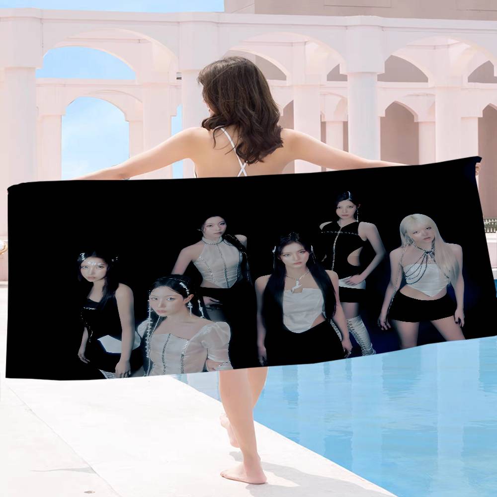 Girlgroup Unique N-NMIXX Beach Towel Colorful Bath Towels For Girl Microfiber Quick Dry Sand Free Beach Yoga Spa Gym Pool