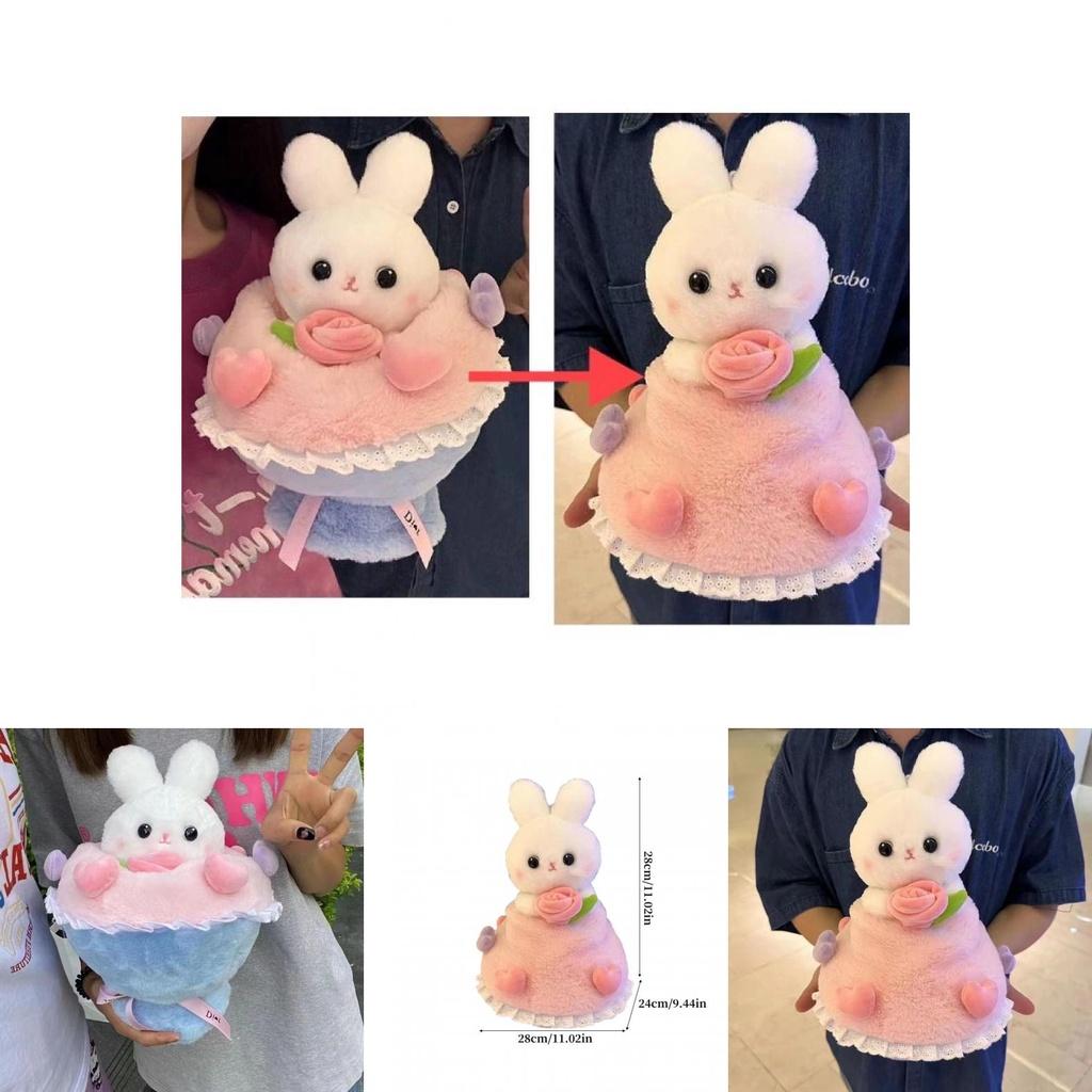 Cute Princess Rabbit Bouquet Plush Toy For Valentine's Day And Qixi Festival