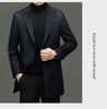 Herren Mittellanger Woll-Kaschmir-Mantel - Herbst Winter Lässiger Windbreaker Anzug