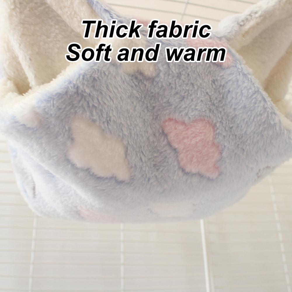 1 Stück Gemütliche Hängematte Haustiere Weich Warm Druck Schlafe Hängendes Bett Nest für Haustier Kleine Tiere Mäuse Hamster Eichhörnchen Plüsch Käfigzubehör