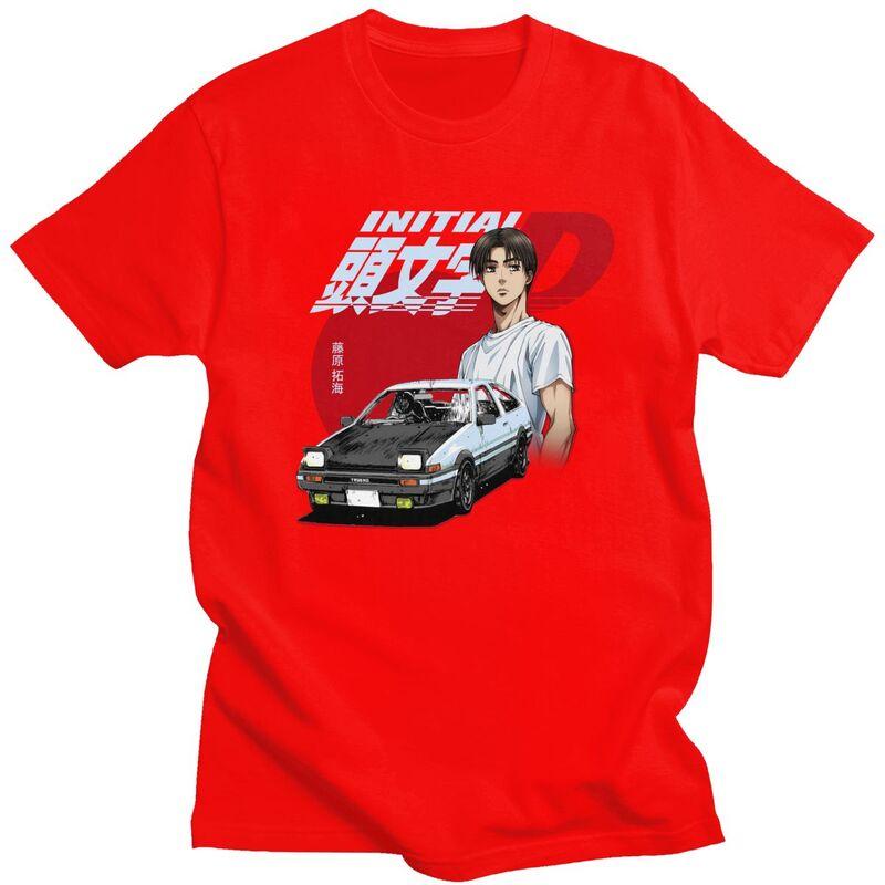 Custom Anime Initial D T Shirt for Men Tshirt Casual Tee Short Sleeve Tshirt Slim Fit Clothing