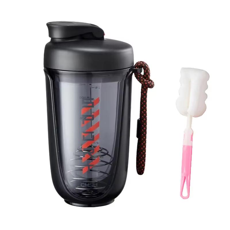 

Colorful Protein Shake Cup With Agitator And Cleaning Brush Bpa-Free Dishwasher-Safe Suitable For Fitness Exercises 590ml
