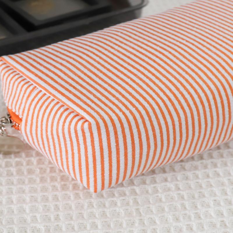 Borsa per Cosmetici a Strisce Fresca Semplice Grande Capacità Borsa per Trucco Astuccio per Matite Borse per Articoli da Toeletta da Viaggio Custodia per Articoli da Toeletta