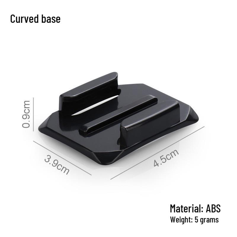 Curved & Flat Base Mounts for Action Cameras - Helmet Accessories with 3M Adhesive