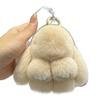 Adorable Rex Rabbit Fur Keychain Pendant - Cute Plush Bunny Charm for Bags and Gifts