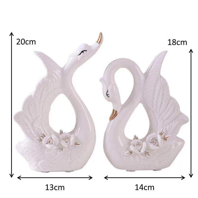 

Керамические фигурки лебедей: Элегантный декор для дома для гостиной, винного шкафа или свадебных подарков