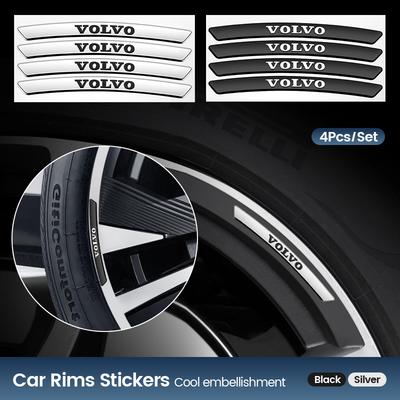 Car Styling Wheel Rim Aluminum Logo Sticker Wheel Hub Decals For XC60 XC40 V60 V40 XC90 XC70 V50 S60 V70 S90 Olestar AWD
