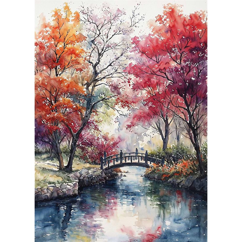 Chinese Four Seasons Landscape Diamond Art Painting Decoration Sailboat Diy Full Rhinestone Mosaic Cross Stitch Kit Gift