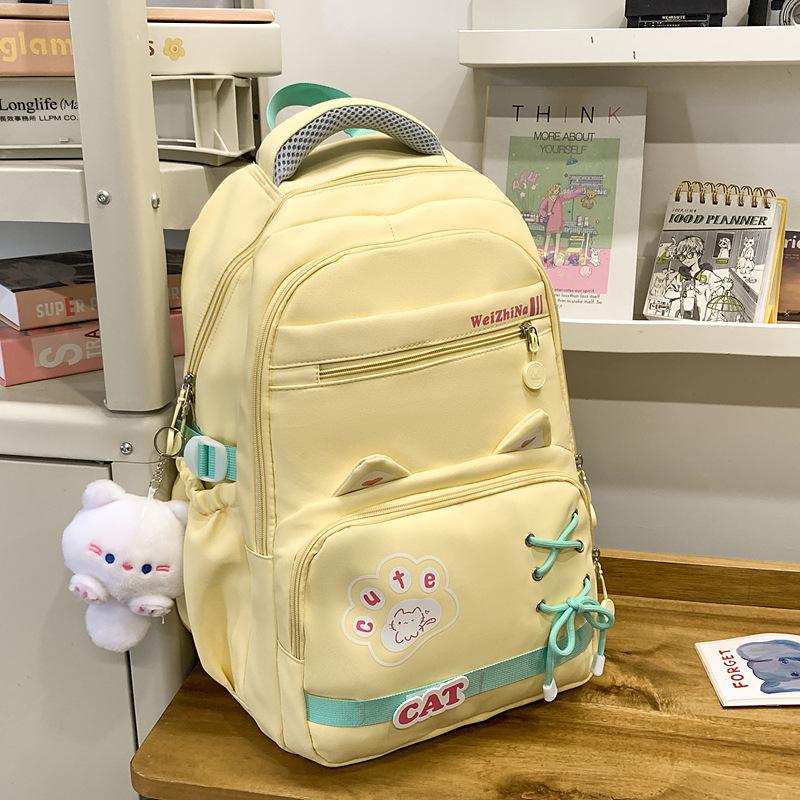 Japanese ins wind soft girl cute girl backpack large capacity junior high school backpack multi-compartment lightweight backpack