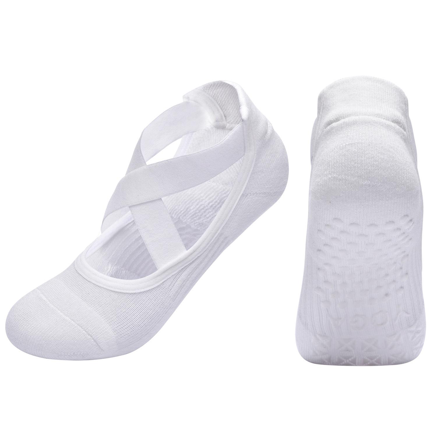 

1 пара хлопковых нескользящих носков для йоги, женские носки для балета, фитнеса, носки для занятий спортом, танцевальные носки, носки для спортзала, носки для пилатеса для женщин One Size