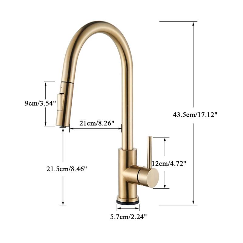 Pull Out Kitchen Faucets 360 Rotation Kitchen Mixer Tap Single Lever Mixer Tap Kitchen Sink Cold Hot Water Tap