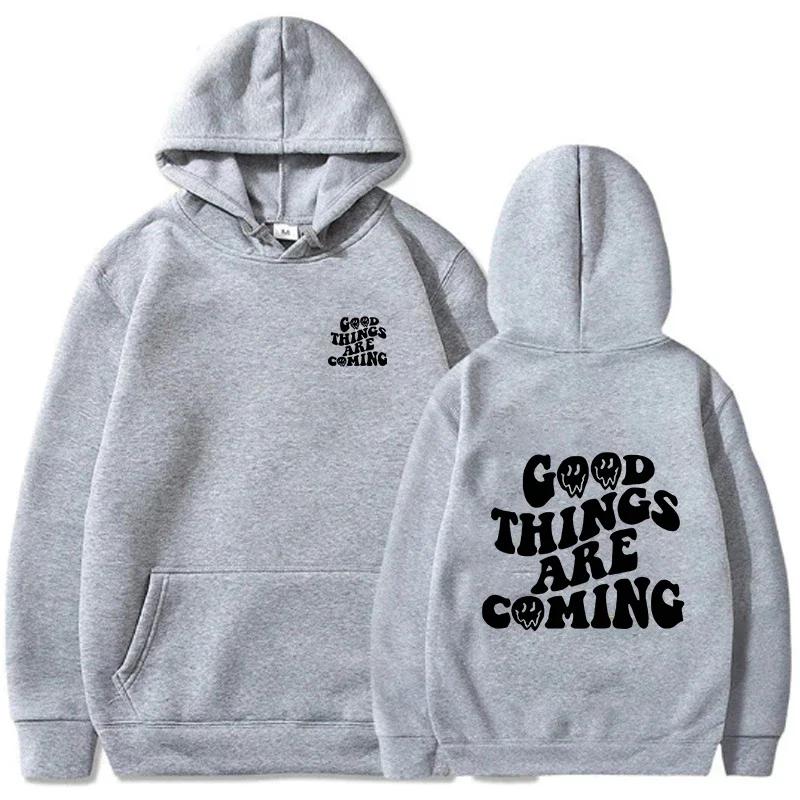 Autumn Men's Letter Hoodie Casual Printed Long Sleeved Pullover with Pocket Harajuku Korean Unisex Warm Hoodie