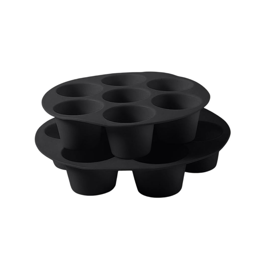 Silicone Cakes Molds, 3 Pack Silicone Muffin Pans For Fryer, Non Stick 7 Cups Fryer Muffin Pan For Baking Egg , Cupcake, Tarts, Bread