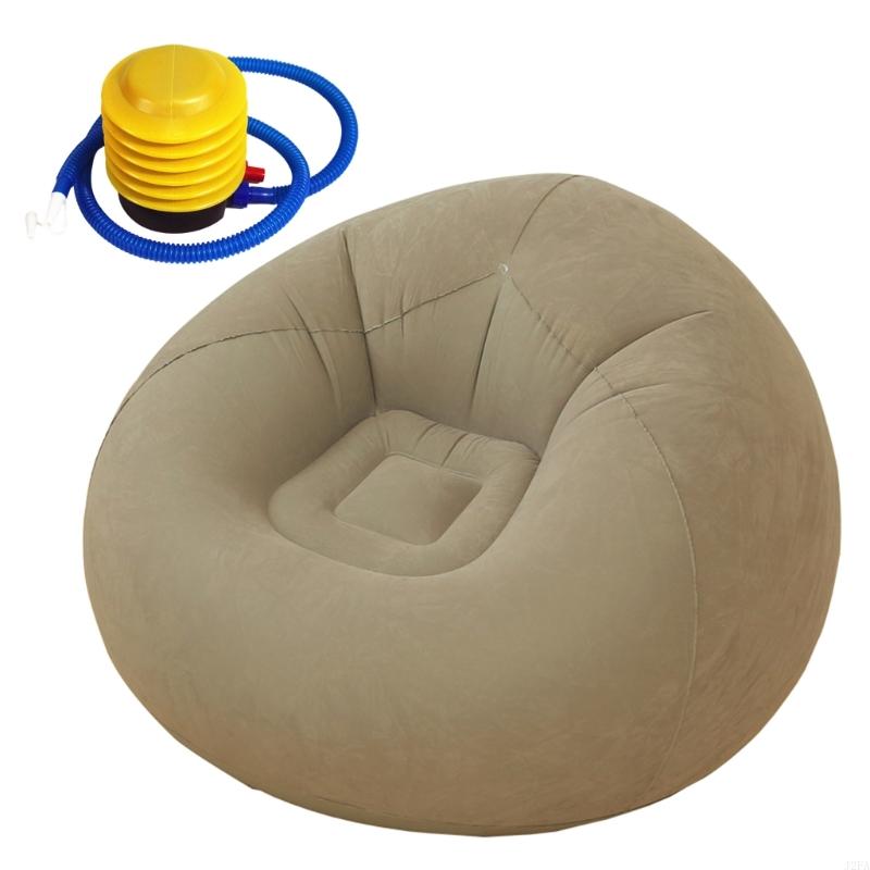 

Convertible Inflatable Sofa Bed Foldable Lounge Chair Suitable For Travel Indoor Outdoor Use With PVC Flocking Materials серый