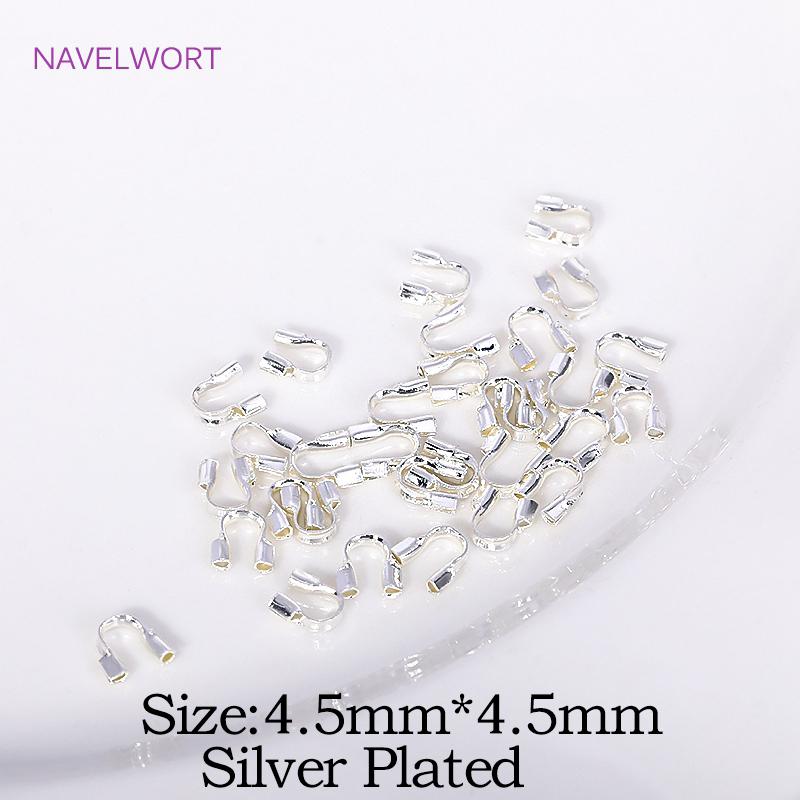 50/100pcs 18K Gold Plated Brass Wire Guard Guardian Protectors Loops U Shape Clasps Connector,DIY Jewelry Making Accessories