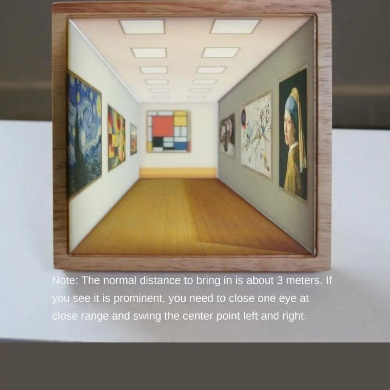 3D Naked Eye Visual Night Light, Creative Wall Mounted Decorative Light, Three Dimensional Visual Effect LED Lights, Office Unique Atmosphere Lamp