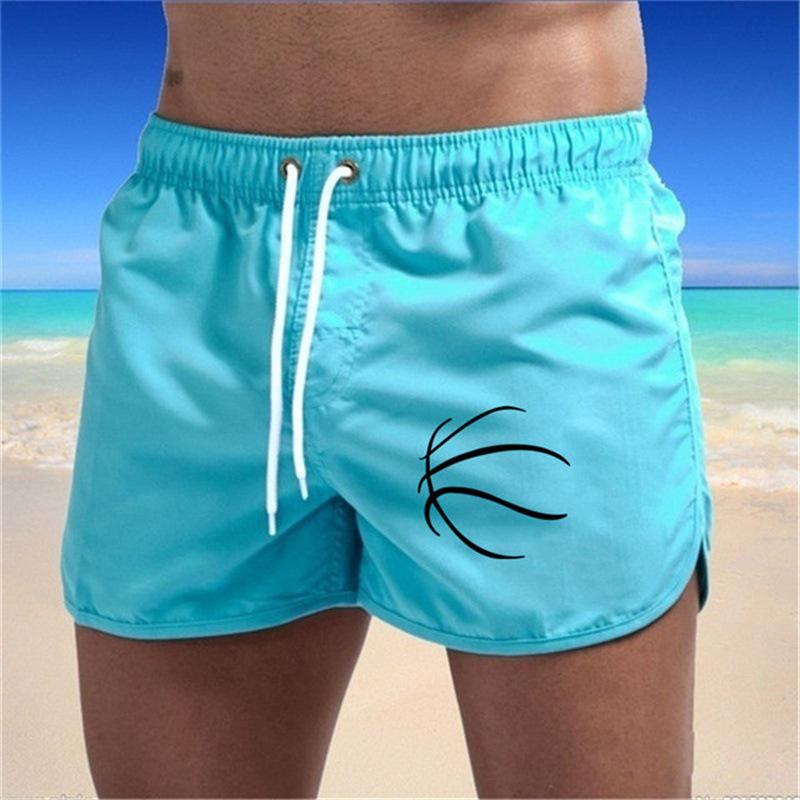 Fashionable Beach Pants, Men's Loose-fitting Shorts, Pure Colour Shorts for Outdoor Fitness