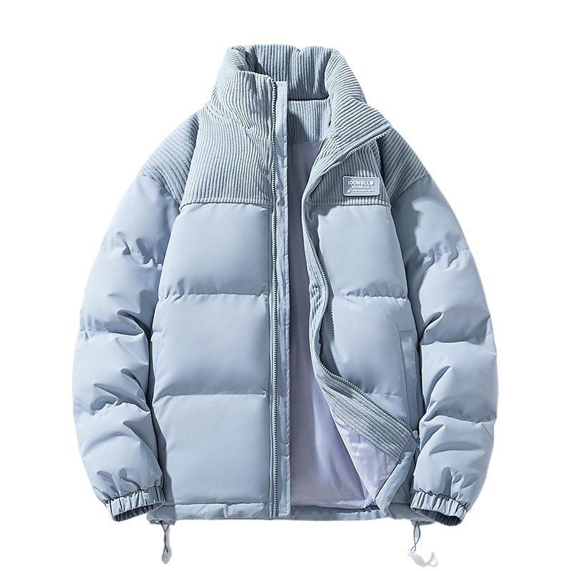 Padded Clothes Men's 2026 Winter New Trendy Brand Korean Contrasting Color Splicing Stand-up Collar Padded Clothes Personalized Couple