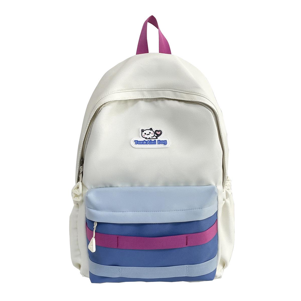 

2025 Lightweight Colorblock Large-Capacity Outdoor Casual Backpack Small 24*10*33cm фиолетовый