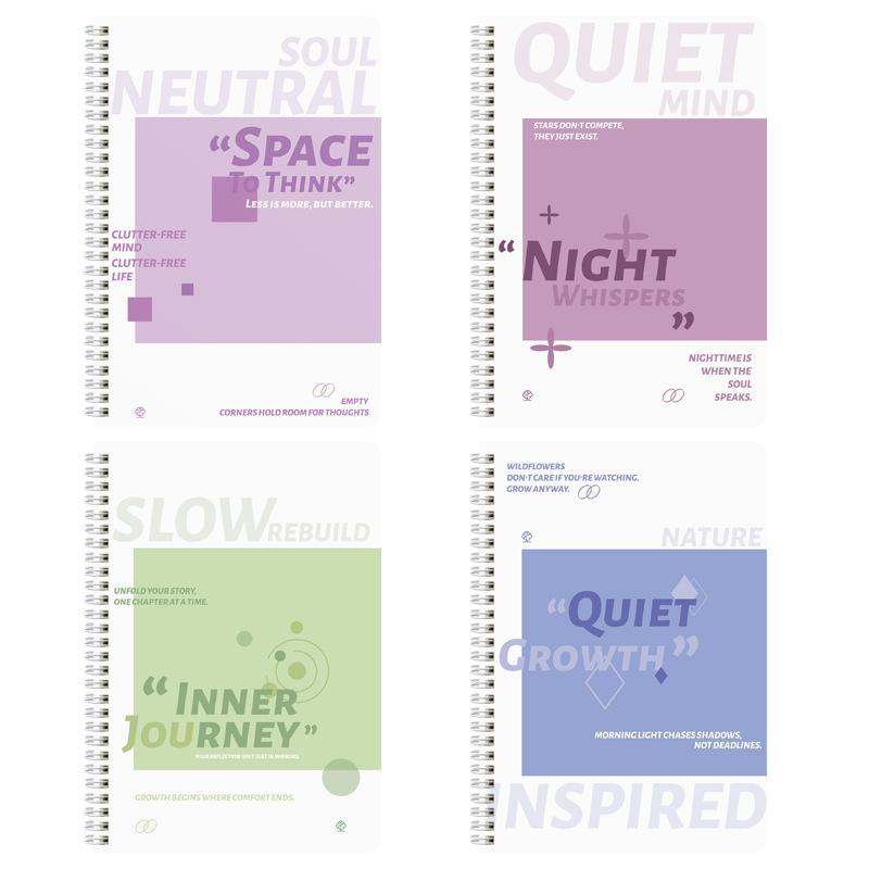 Coil Thickened Paper Hard Shell Cover Student Horizontal Line Cute Animal Notebook Notepad