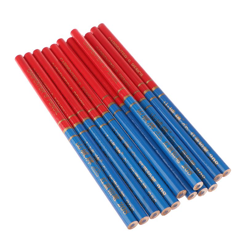 12Pcs Double Ended Colored Wooden Pencils Pre-Sharpened Red And Blue Pencils Checking Pencils For Checking Map Coloring