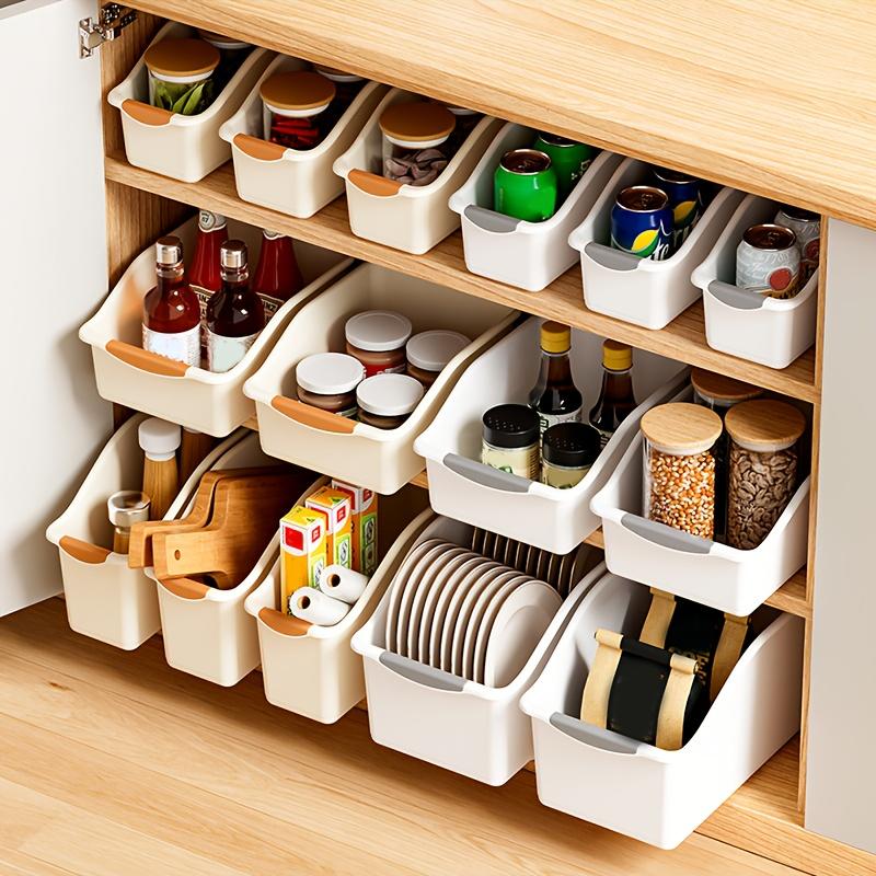 High Quality3pcs Plastic Multi-Functional Storage Box Set, Curved Design Suitable for Home Organization, Perfect for Cleaning Products and Household