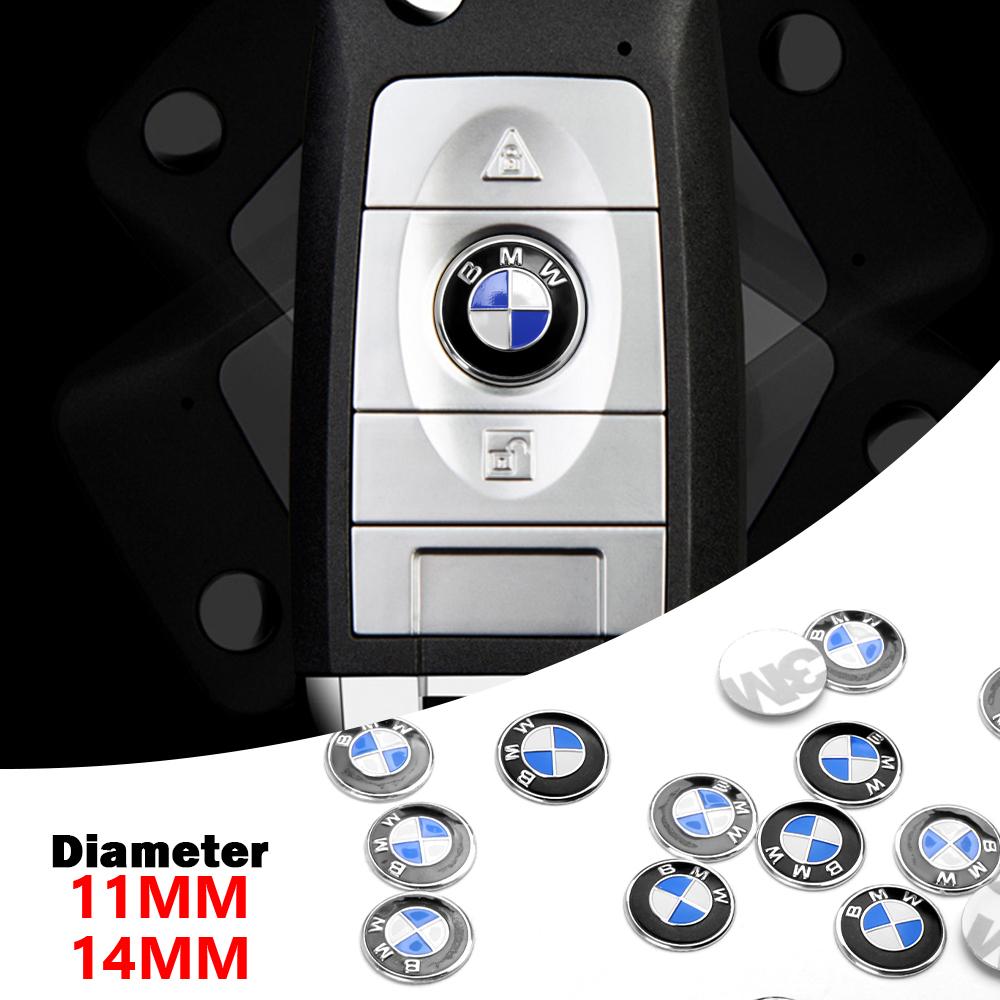 11/14mm Hliníková Samolepka s Logem na Klíč od Auta Auto Ovládací Klíč Logo Příslušenství Pro BMW 50. M Performance E46 E90 E49 F30 F80 F20 E90