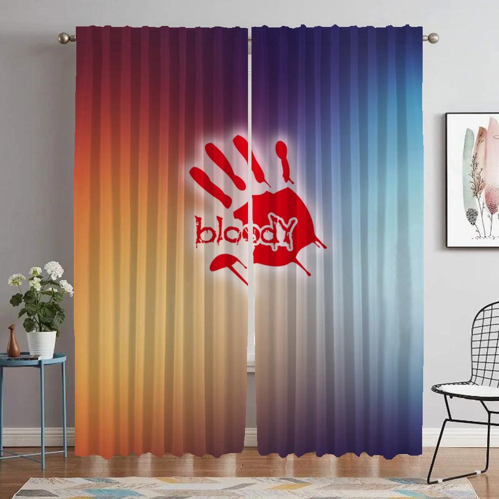 

Modern Living Room Curtains for Camera Bloody Blackout Curtain Home Interior Curtains 2 Pieces Tulle for Bedroom Partition Child W50xH70cmx2pcs-CL