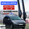 For Citroen C-Crosser  2007-2012 Car Windshield Wiper U-type Soft Rubber Frameless Bracketless Car Wipers 24"+20"