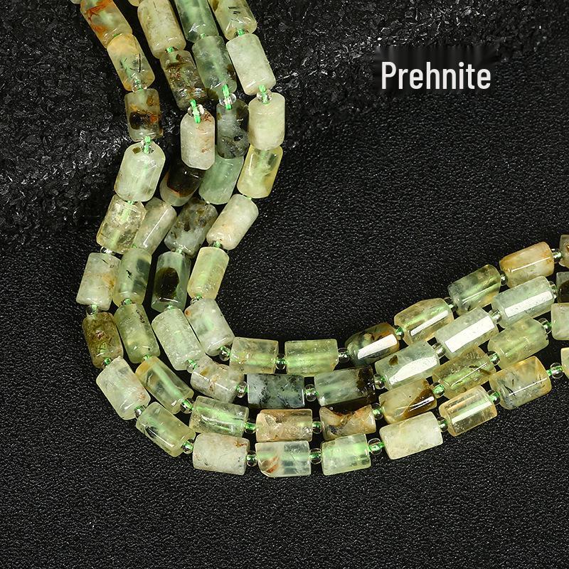 Contas Coluna Citrino Amarelo & Kunzita Água-marinha 8x11mm - Estilo Barril de Pinheiro Africano