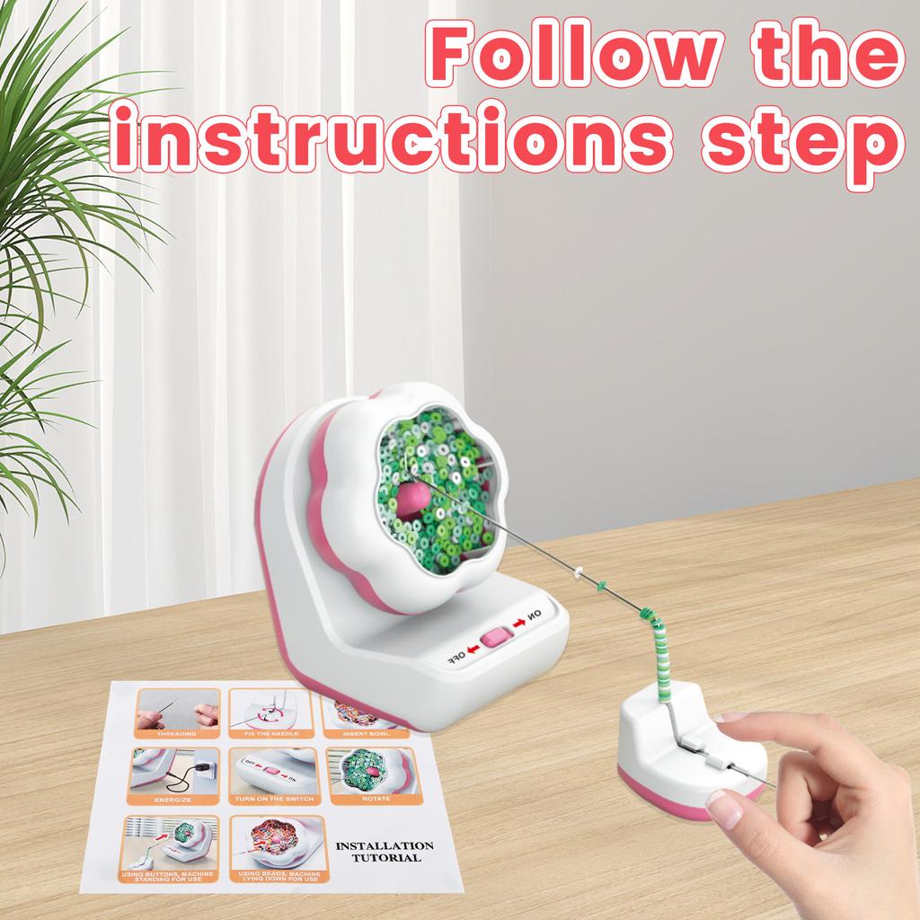 Electric Bead Spinner Automatically Clay Bead Spinner Fast Efficient Beading Bead Spinner Machine For DIY Bracelets Necklaces